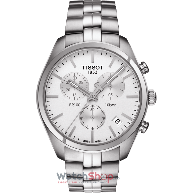 Ceas Barbatesc Casual Tissot T-CLASSIC T101.417.11.031.00 PR 100 Cronograf Quartz Argintiu Rotund cu Comanda Online