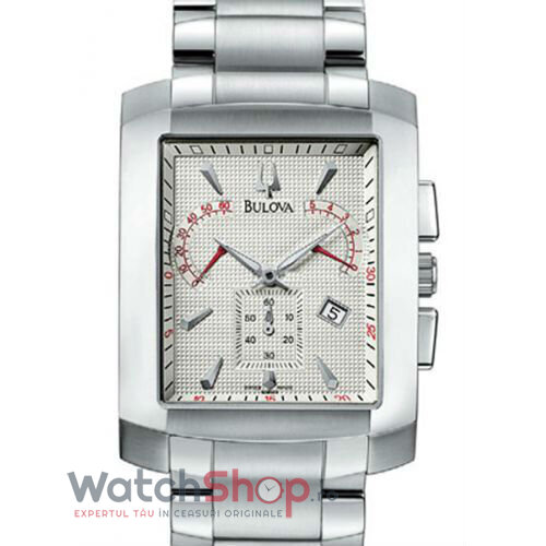 Ceas Barbatesc Fashion Bulova 63B031 Cronograf Quartz Argintiu Dreptunghiular cu Comanda Online