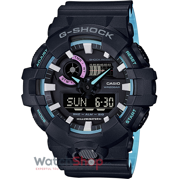 Ceas Barbatesc Fashion Casio G-Shock GA-700PC-1A Quartz Negru Rotund cu Comanda Online