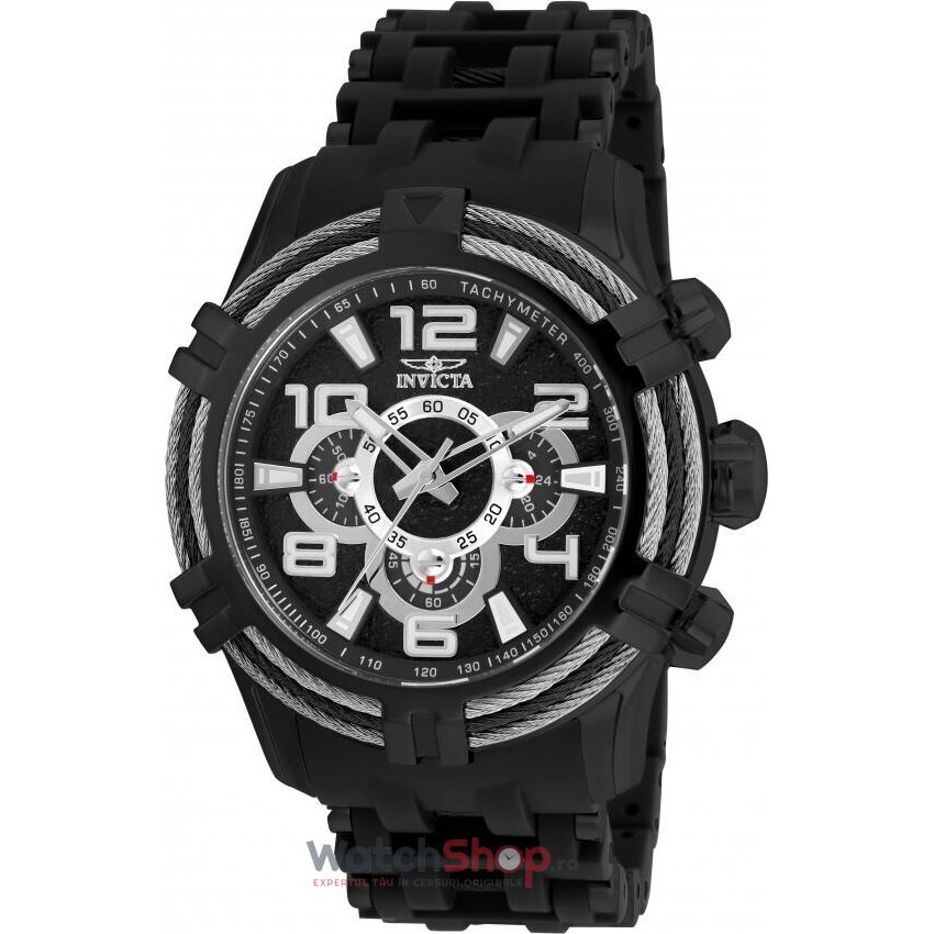 Ceas Barbatesc Fashion Invicta Bolt Sea Spider 25559 Cronograf Quartz Negru Rotund cu Comanda Online