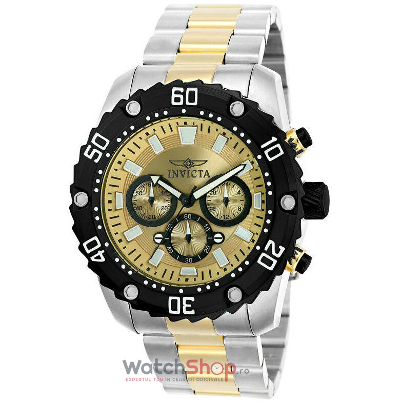Ceas Barbatesc Fashion Invicta PRO DIVER 22519 Cronograf Quartz Argintiu Rotund cu Comanda Online