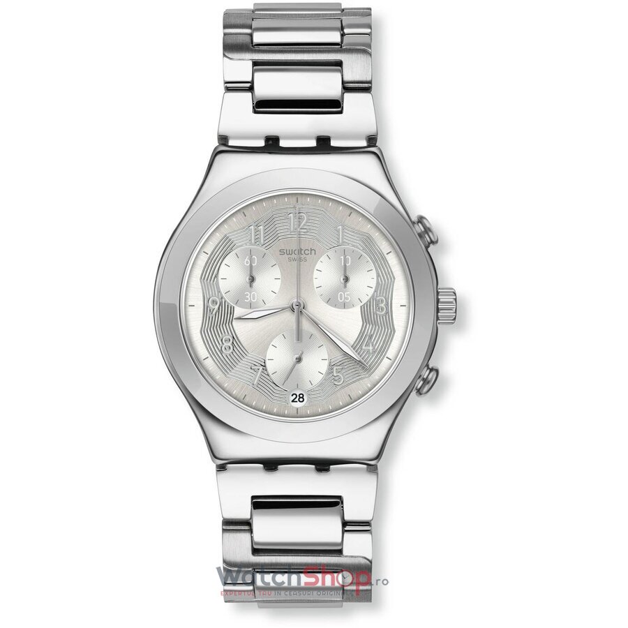 Ceas Barbatesc Fashion Swatch Irony YCS604G Silver Ring Cronograf Quartz Argintiu Rotund cu Comanda Online