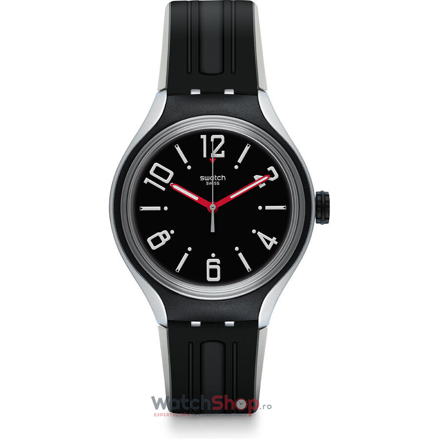 Ceas Barbatesc Fashion Swatch XLite YES1004 PEPPE Quartz Negru Rotund cu Comanda Online
