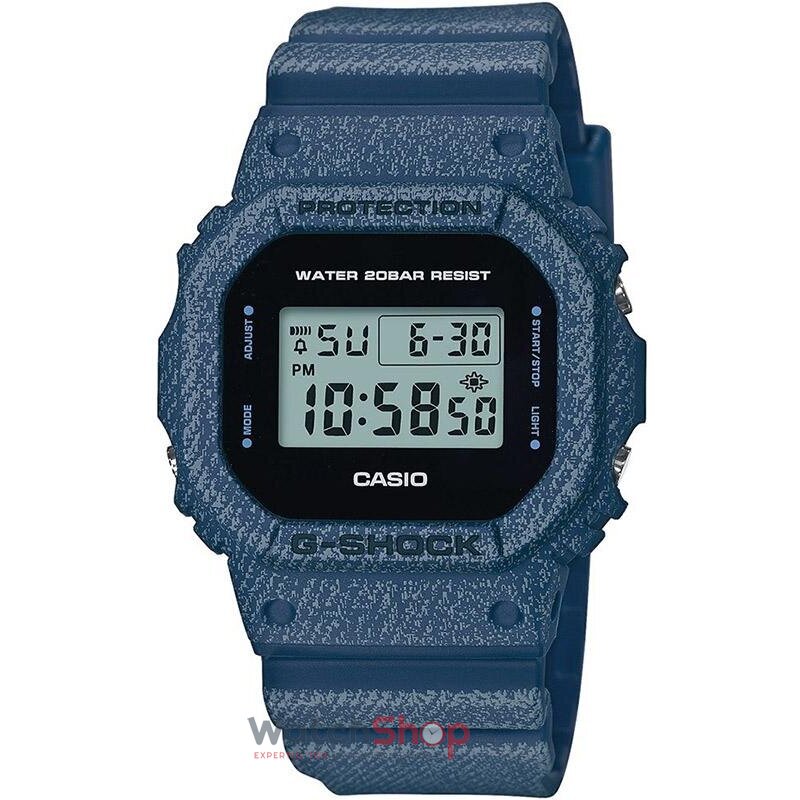 Ceas Barbatesc Sport Casio G-Shock DW-5600DE-2 Quartz Albastru Patrat cu Comanda Online