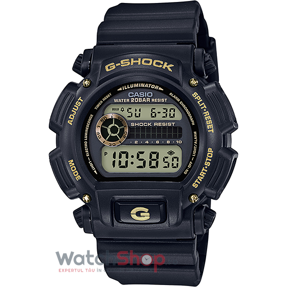 Ceas Barbatesc Sport Casio G-Shock DW-9052GBX-1A9 Black and Gold Quartz Negru Rotund cu Comanda Online
