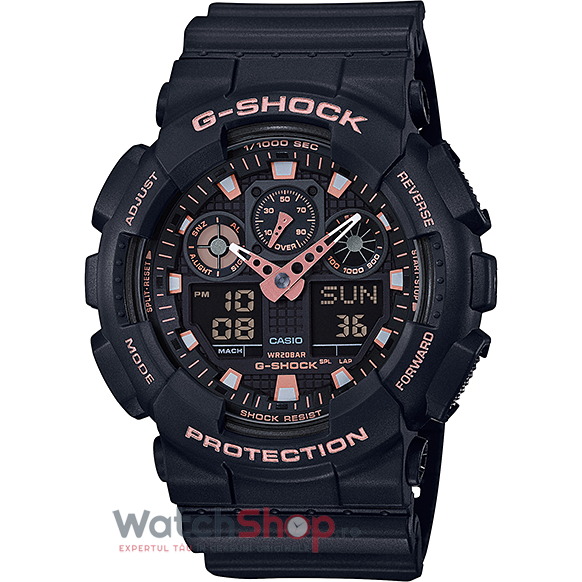 Ceas Barbatesc Sport Casio G-Shock GA-100GBX-1A4 Quartz Negru Rotund cu Comanda Online