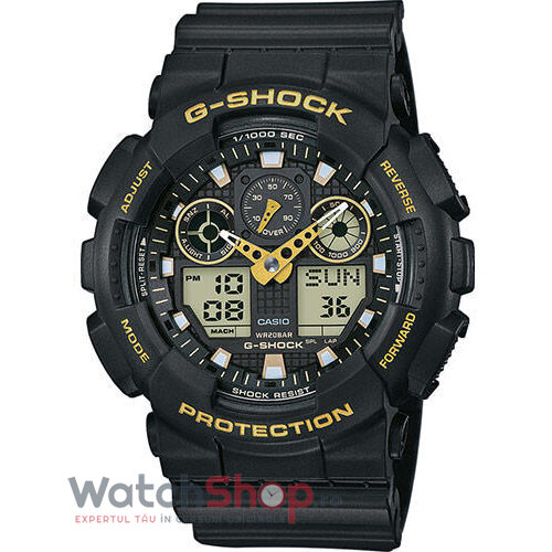 Ceas Barbatesc Sport Casio G-Shock GA-100GBX-1A9ER Quartz Negru Rotund cu Comanda Online