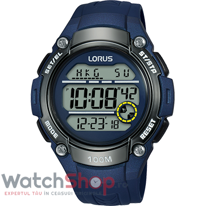 Ceas Barbatesc Sport Lorus by Seiko R2329MX9 Cronograf Dual Time Quartz Albastru Rotund cu Comanda Online