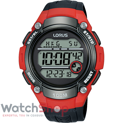 Ceas Barbatesc Sport Lorus by Seiko R2335MX9 Cronograf Dual Time Quartz Negru Rotund cu Comanda Online