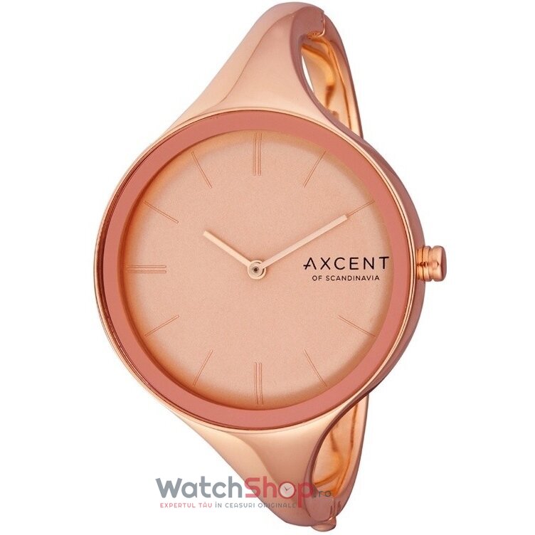 Ceas Dama Fashion Axcent BALANCE X2099R-030 Quartz Aur roz Rotund cu Comanda Online
