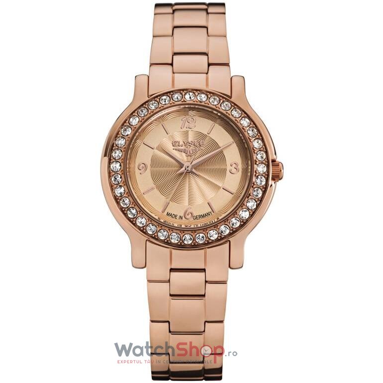 Ceas Dama Fashion Elysee HELENA 28612 Quartz Aur roz Rotund cu Comanda Online