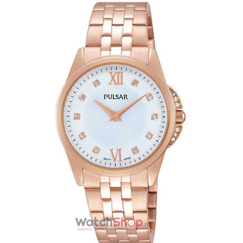 Ceas Dama Fashion Pulsar DRESS PM2180X1 Quartz Aur roz Rotund cu Comanda Online
