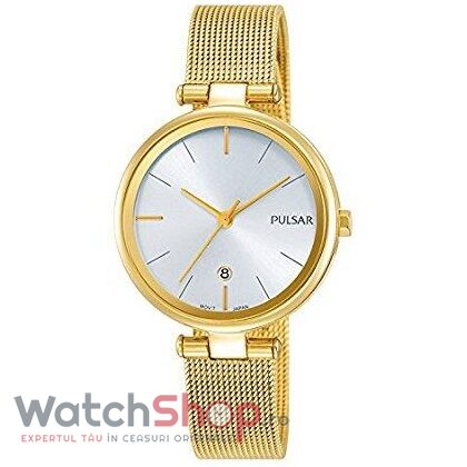 Ceas Dama Fashion Pulsar PH7462X1 Quartz Auriu Rotund cu Comanda Online
