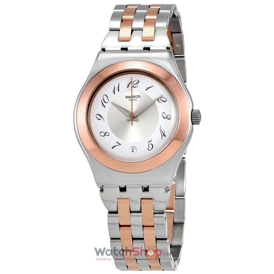 Ceas Dama Fashion Swatch MIDIMIX YLS454G Quartz Argintiu Rotund cu Comanda Online
