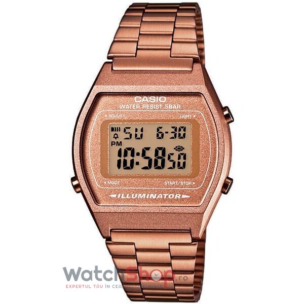 Ceas Fashion Dama Casio B640WC-5ADF Quartz Aur roz Dreptunghiular cu Comanda Online