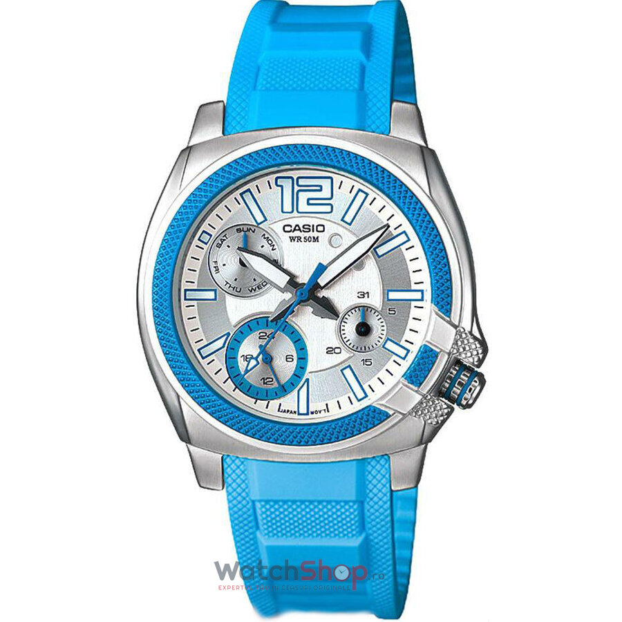 Ceas Fashion Dama Casio LTP-1320B-2A2VDF Quartz Albastru Rotund cu Comanda Online