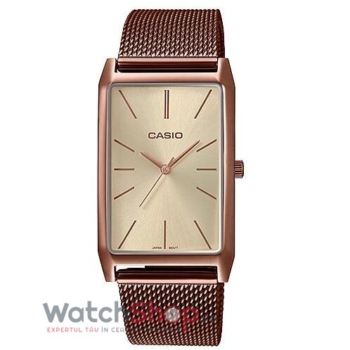 Ceas Fashion Dama Casio STANDARD LTP-E156MR-9AEF Quartz Aur roz Dreptunghiular cu Comanda Online