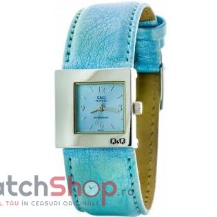 Ceas Fashion Dama Q&Q 9955-312 Quartz Albastru Patrat cu Comanda Online