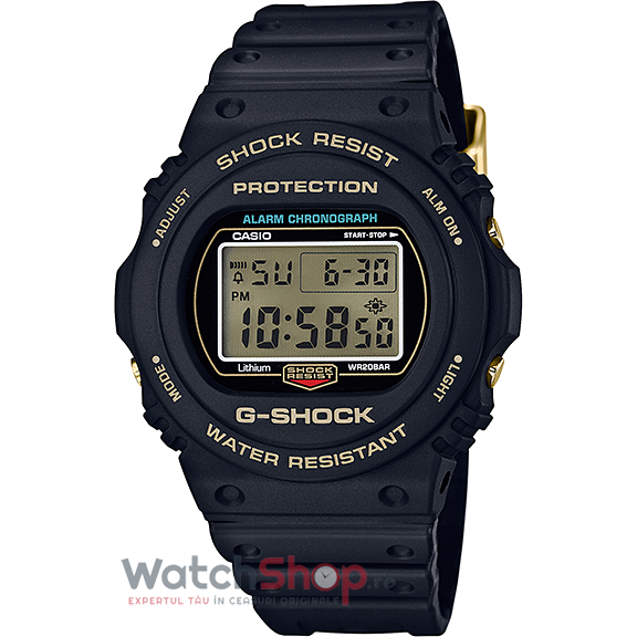 Ceas Sport Barbatesc Casio G-Shock DW-5735D-1B 35th Anniversary Origin Gold Quartz Negru Rotund cu Comanda Online