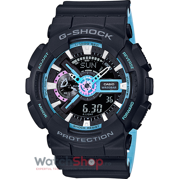 Ceas Sport Barbatesc Casio G-Shock GA-110PC-1A Quartz Negru Rotund cu Comanda Online