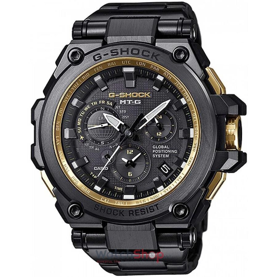 Ceas Sport Barbatesc Casio G-Shock GPS HYBRID WAVECEPTOR MTG-G1000GB-1A Quartz Negru Rotund cu Comanda Online