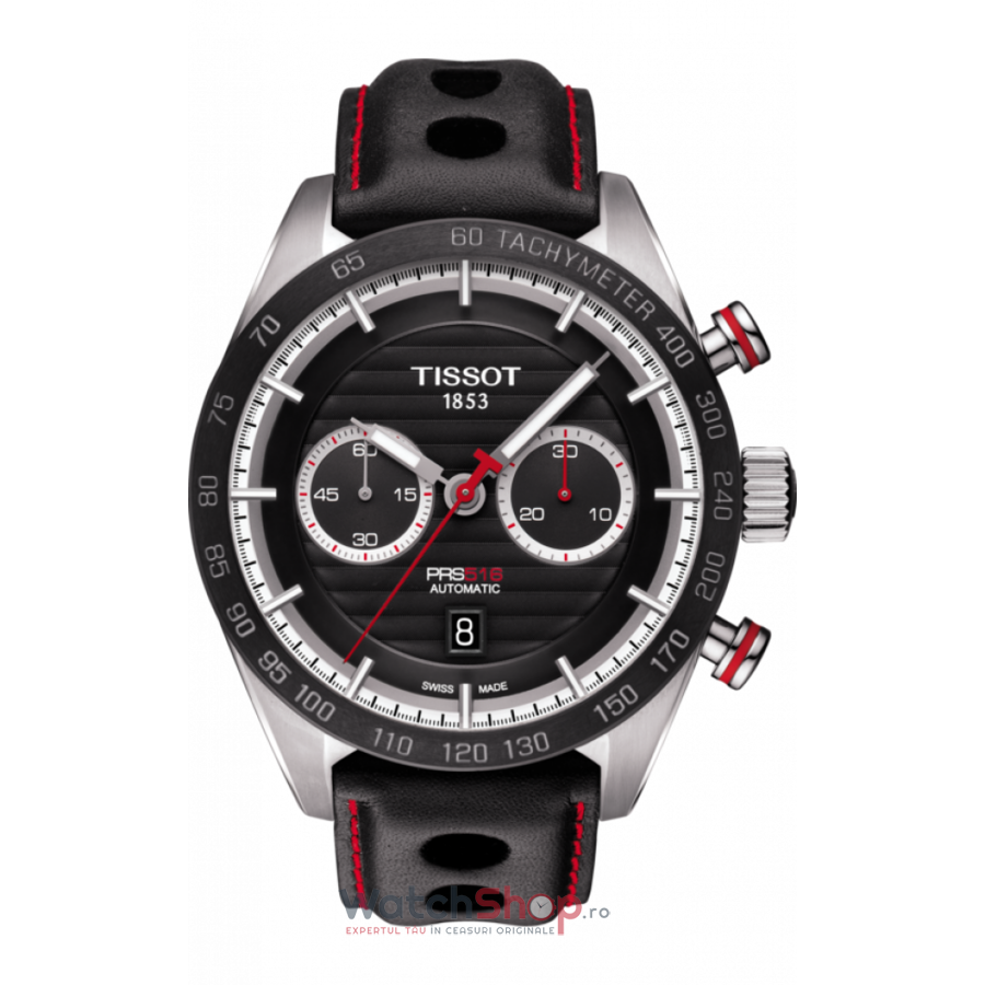 Ceas Sport Barbatesc Tissot T-SPORT PRS 516 T100.427.16.051.00 Cronograf Automatic Negru Rotund cu Comanda Online