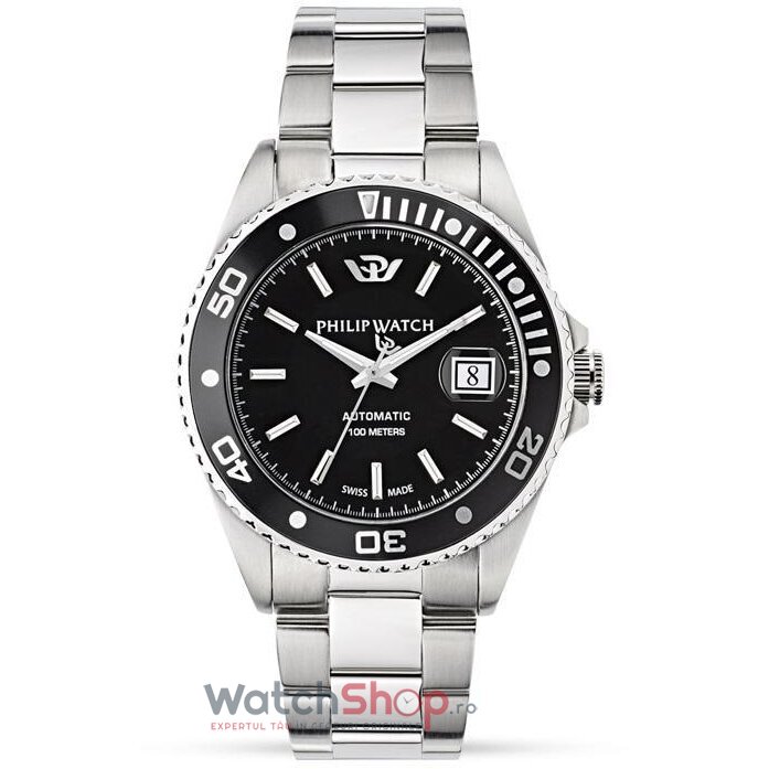 Ceas de Lux Barbatesc Philip Watch CARIBE R8223597010 Automatic Argintiu Rotund cu Comanda Online