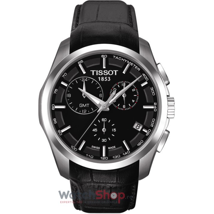 Ceas de Lux Barbatesc Tissot T-TREND T035.439.16.051.00 Couturier Quartz Negru Rotund cu Comanda Online